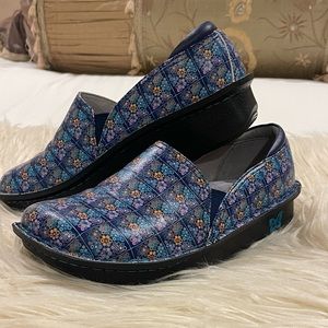 Alegria Debra Roses Blue Quilt Pink Clog size 40EU/ 9.5 US